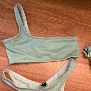 Triangl green bikini set